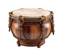 Cultural performance featuring traditional drum ethnic festival music event isolated on transparent background, png
