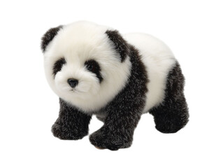Obraz premium PNG of Adorable stuffed panda toy with distinct black and white fur, designed for children and collectors. - on Transparent or White BG