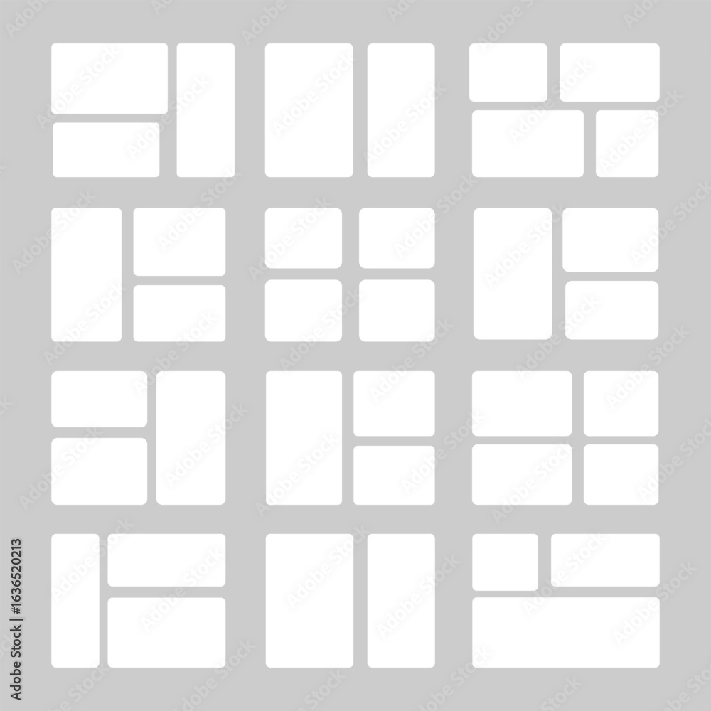 Poster dynamic layout templates showcase modern design possibilities for versatile content presentation.