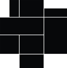 8 photo collage mosaic pattern for picture and background. Tiles pattern photo frames template collage design composition backgrounds. 8 photo collage, photo frames template 