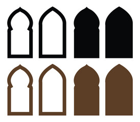  Islamic Mosque Label Vector Shapes – Editable Badge and Frame Templates