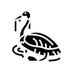 Obraz premium dying bird covered oil glyph icon vector illustration
