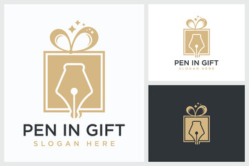 Pen Gif Design Inspiration. Pen Gif Symbol Logo Vector Template Design, Pen Gif Design Logo Vector Illustration