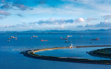Stunning ocean view and coastal charm at Zhoushan, China during a summer seaside escape with...