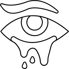 Line art Tear Icon