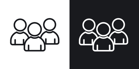 Team icon. Thin Linear Style Designs for web design and infographics