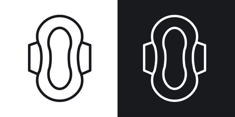 Sanitary pad icon. Thin Linear Style Designs for web design and infographics