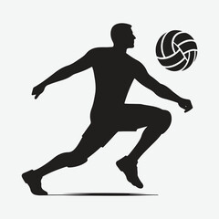 volleyball player silhouette man volleyball player silhouette
