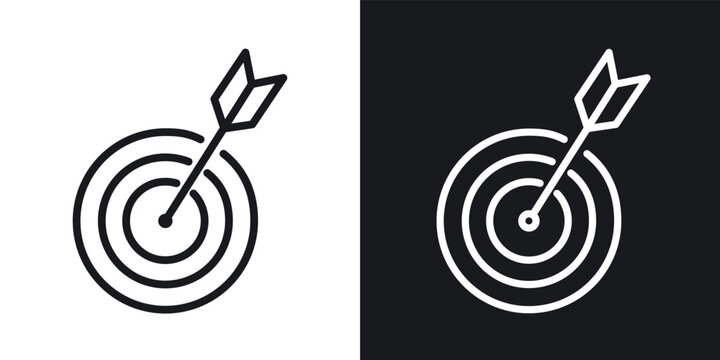 Objectives icon. Thin Linear Style Designs for web design and infographics