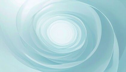 抽象 渦巻き 曲線 流れ 柔らかい グラデーション ブルー 水色 幻想的 拡散 ぼかし 波 質感 背景 シンプル アートワーク 清涼感 穏やか パステルカラー