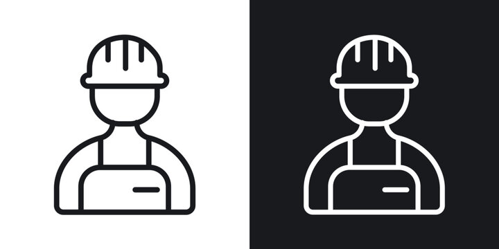 Labour icon. Thin Linear Style Designs for web design and infographics