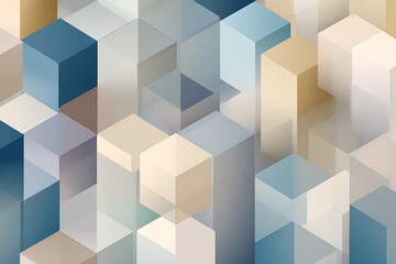 Naklejka premium Modern abstract geometric shapes create a calming, sophisticated backdrop for business or design projects