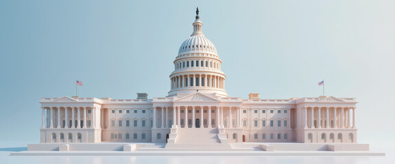 Historic architectural tour of the u.S. Capitol building washington d.C. 3d model digital art perspective government structure