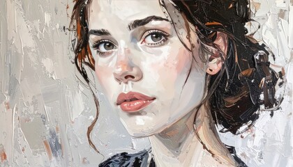 Painted woman with a questioning gaze