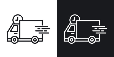 Express delivery icon. Thin Linear Style Designs for web design and infographics