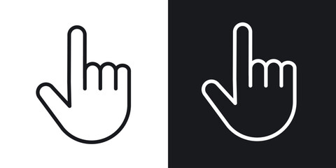 Cursor hand icon. Thin Linear Style Designs for web design and infographics