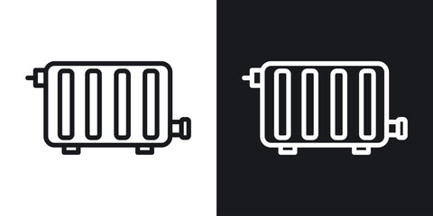 Conditioner heater icon. Thin Linear Style Designs for web design and infographics