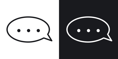 Comment icon. Thin Linear Style Designs for web design and infographics