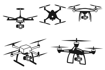 Drone quadcopter aircraft set
