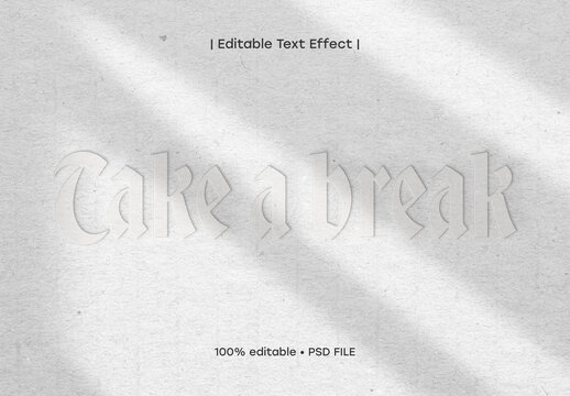 Minimal Shadowed Text Effect on Paper Texture