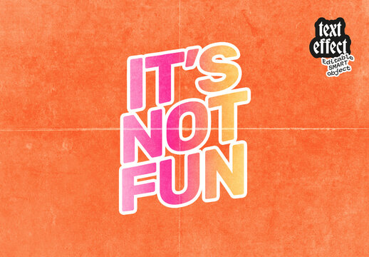 Playful Gradient Text Effect with Vintage Paper Texture