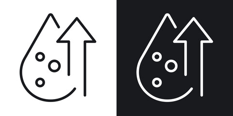 High cholesterol icon. Thin Linear Style Designs for web design and infographics