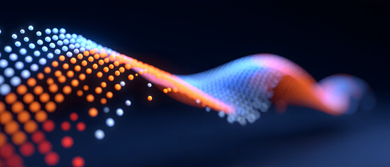 Tech-inspired abstract particle wave background