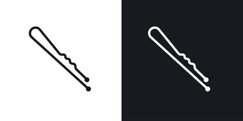 Bobby pin icon. Thin Linear Style Designs for web design and infographics