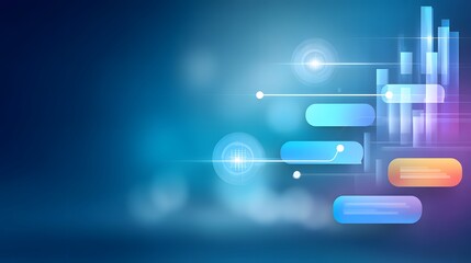 Abstract digital design with glowing elements.