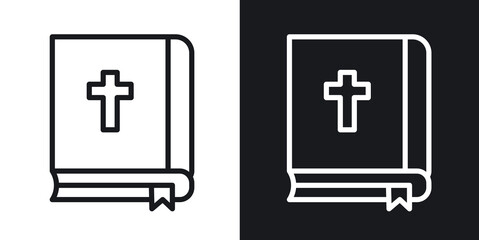 Fototapeta premium Bible icon. Thin Linear Style Designs for web design and infographics