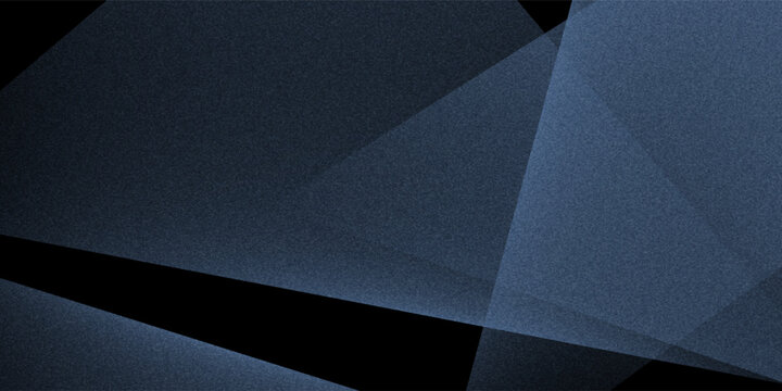 Modern black blue abstract background. Minimal. Color gradient. Dark. Web banner. Geometric shape. 3d effect. Lines stripes triangles.