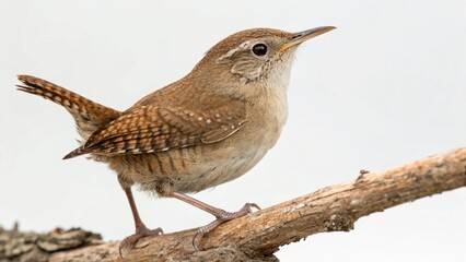 Fototapeta premium House wren on studio background