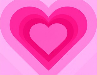 Pink heart layered design