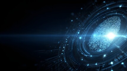 Fototapeta premium Abstract digital fingerprint graphic design.