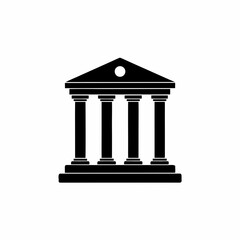 Obraz premium creative details Greek Temple Icon Vector Illustration