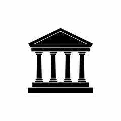 Fototapeta premium creative details Greek Temple Icon Vector Illustration
