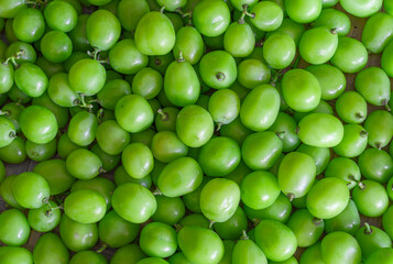 close up on green grape 