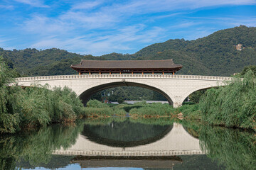 Traditional Korean Pavilion Over Stream - Cheongyeonru