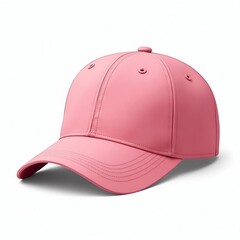 Fototapeta premium pink color cap isolated on white