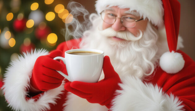 Happy santa coffee - Powered by Adobe