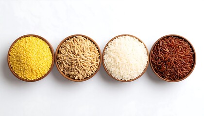 Minimalist Flat Lay of Dried Grains