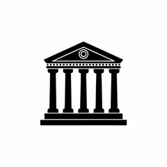 creative details Greek Temple Icon Vector Illustration