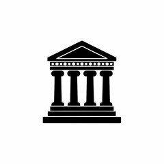 Obraz premium creative details Greek Temple Icon Vector Illustration