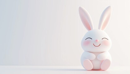 Obraz premium Adorable Bunny Print For T-Shirts, Home Decor, Posters, And Cards - Versatile Pattern For Various Uses And Projects.