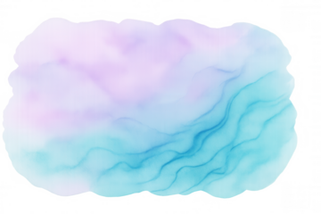 Delicate watercolor wash blending soft pink and blue hues, generating translucent ethereal visual texture
