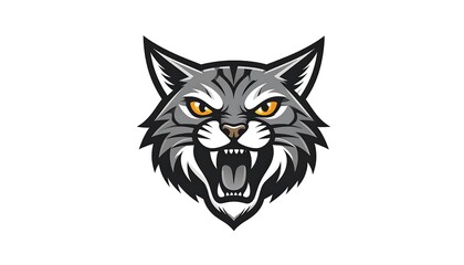 Obraz premium Roaring cat head graphic