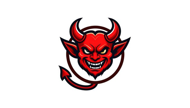 Red devil head logo
