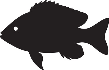 vector illustration of a cartoon fish