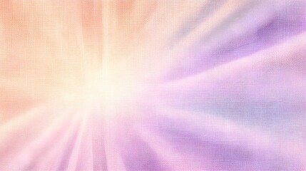 Abstract Gradient Mesh Background with Sunburst Light Effect – Peach to Purple Woven Texture