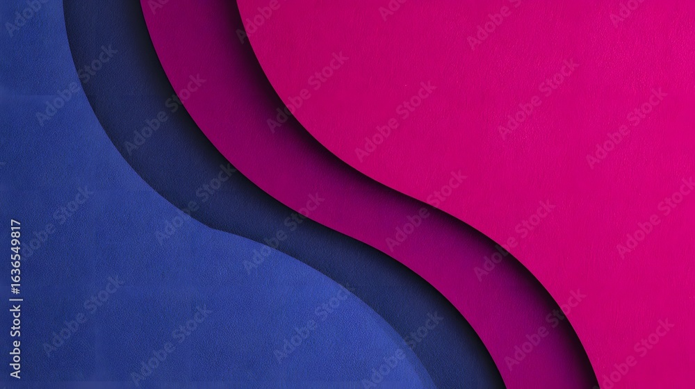 Poster abstract design with layered colors and smooth curves.
